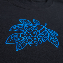 Load image into Gallery viewer, BLUEROOBERRY - Black Embroided Fleece Crewneck