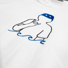 Load image into Gallery viewer, TAJXRG WAVE - White Embroided Fleece Crewneck