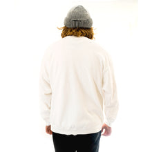 Load image into Gallery viewer, Script Embroidery - White Fleece Crewneck