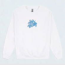 Load image into Gallery viewer, BLUEROOBERRY - White Embroided Fleece Crewneck
